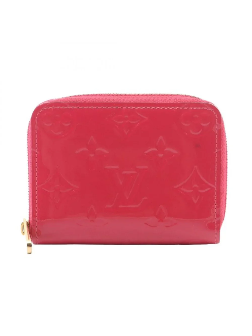 Louis Vuitton Coin Purse Zippy Monogram Vernis Rose Pop Leather
